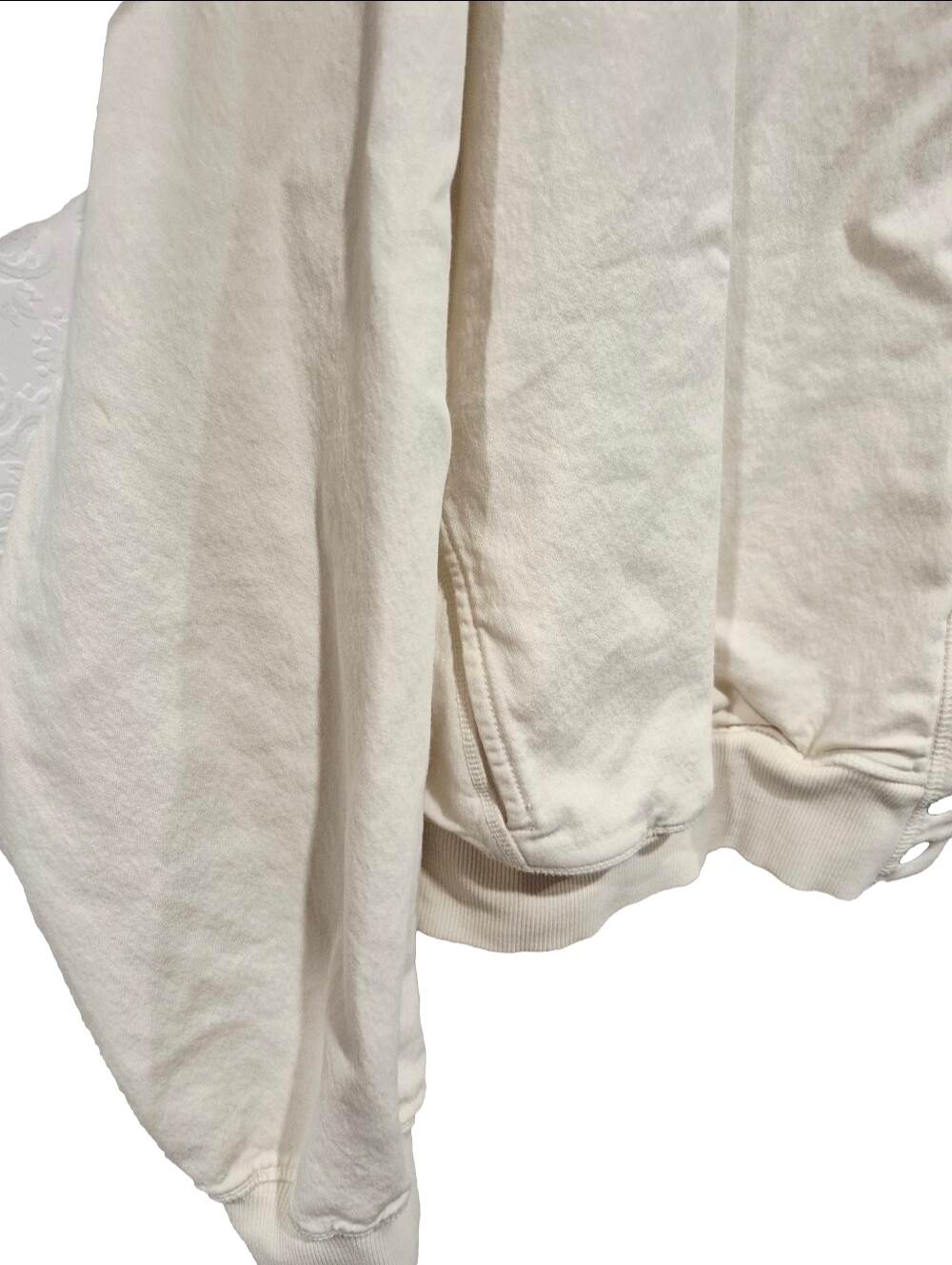 ​Aerie Soft Landing Cream Snap-Front Bomber Jacket Sweatshirt - Picture 3 of 5